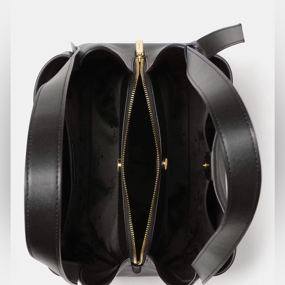 Kate Spade Knott Large Leather Carryall Shoulder Bag - Black - Picture 3 of 7